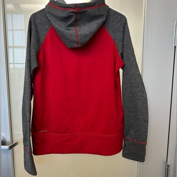 Washington Nationals Hoodie Womens Medium Red Grey Pullover Therma-Fit MLB Nike - Picture 3 of 4
